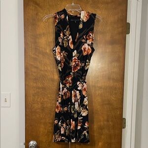 White House Black Market Floral V-Neck Dress